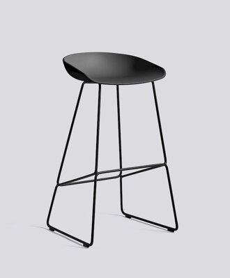 Barová židle AAS 38 Black Powder Coated Steel - Soft Black