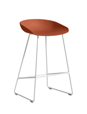 Barová židle AAS 38 White Powder Coated Steel - Orange