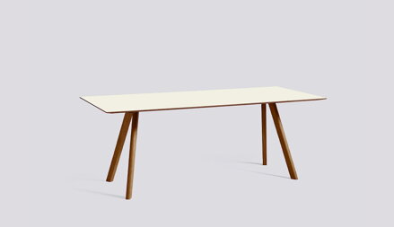 Jídelní stůl CPH 30 / walnut water-based lacquered solid walnut / off white linoleum 200 x 90 x výška 74 cm