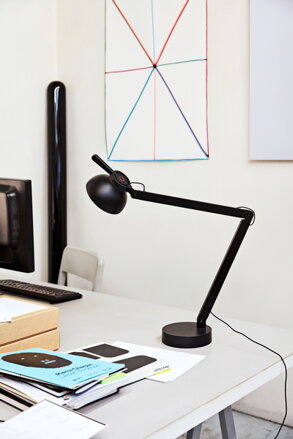 Stolní lampa Pc Double Arm W. Table Base, Soft Black