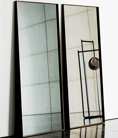 Zrcadlo Visual Retangular mocha/black