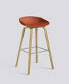 Barová židle About a Stool AAS 32 Oak veneer - Orange seat