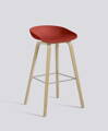 Barová židle About a Stool AAS 32 Oak Veneer - Warm Red seat