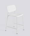 Barová židle Soft Edge P10 Bar Stool / Low White Powder Coated Steel / White