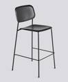 Barová židle Soft Edge P10 Bar Stool / High Black Powder Coated Steel / Black