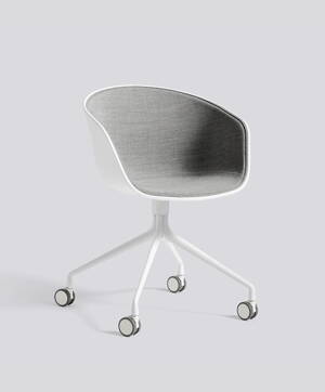 Židle AAC 24, sedák White, čalouněný přední sed Remix 123, noha White Powder Coated Aluminium