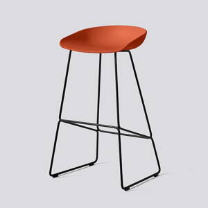 Barová židle AAS 38 Black Powder Coated Steel - Orange