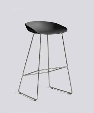 Barová židle AAS 38 Stainless Steel - Soft Black