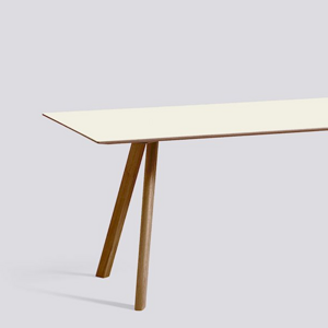 Jídelní stůl CPH 30 / walnut water-based lacquered solid walnut / off white linoleum 250 x 90 x výška 74 cm