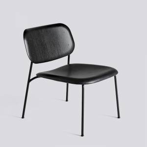 Křeslo Soft Edge 10 Lounge / Black Powder Coated Steel / Black Stained / Silk SIL0842 Seat Upholstery