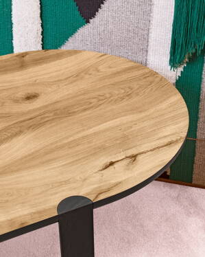 Jídelní stůl Ovo - dřevěná deska